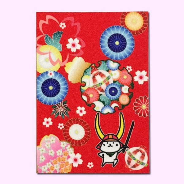 画像2: ひこにゃん御朱印帳【赤花】 (2)