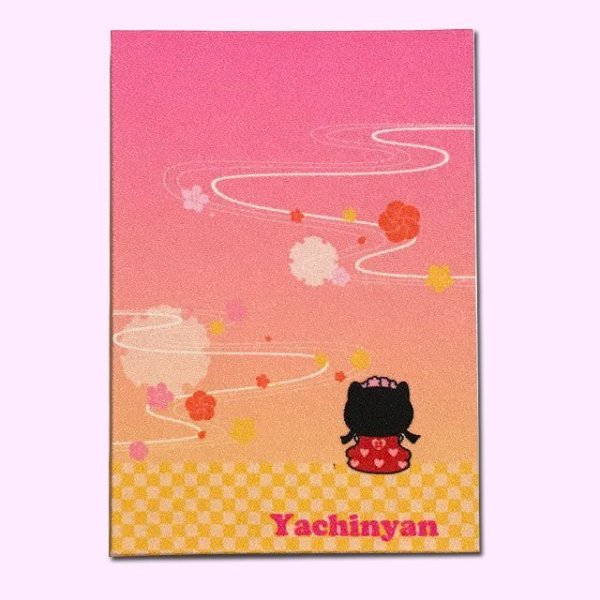 画像2: やちにゃん御朱印帳【ピンク扇】 (2)