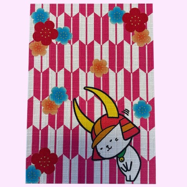 画像2: ひこにゃん御朱印帳【矢絣ピンク】 (2)