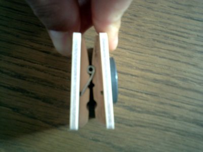 画像1: ひこにゃん木製ピンチ付マグネット 刀
