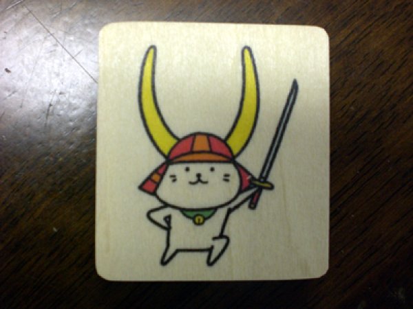 画像1: ひこにゃん木製ピンチ付マグネット 刀 (1)