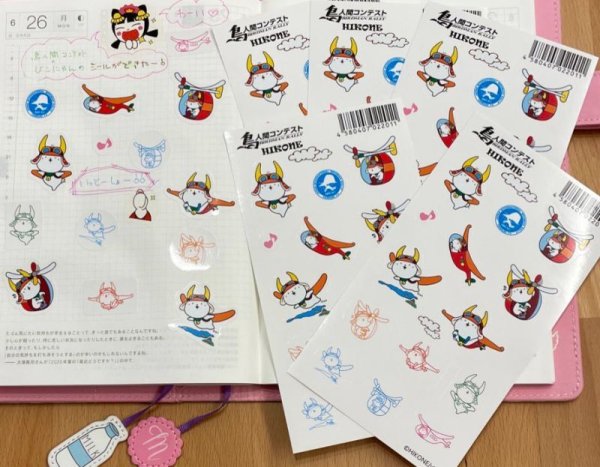 画像2: 鳥人間×ひこにゃん　シール (2)