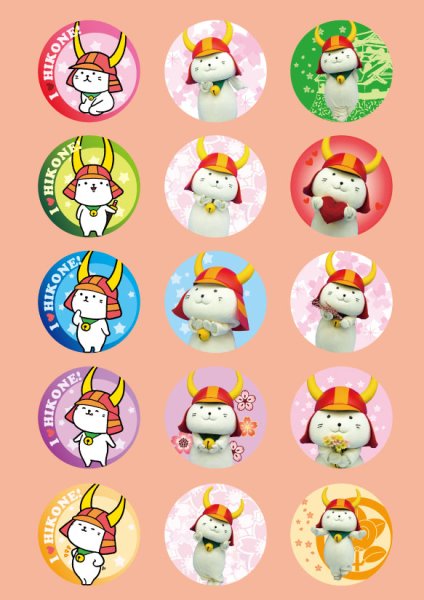 画像8: ひこにゃん　缶バッジ　44mm (8)