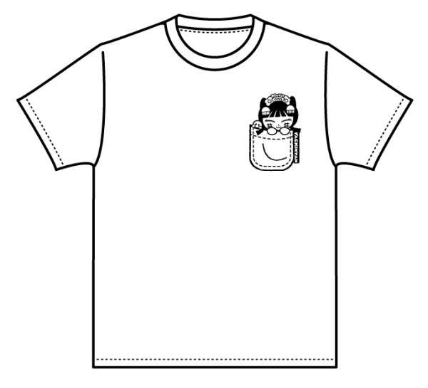 画像2: やちにゃんＴシャツ ポケット※寄付つき (2)